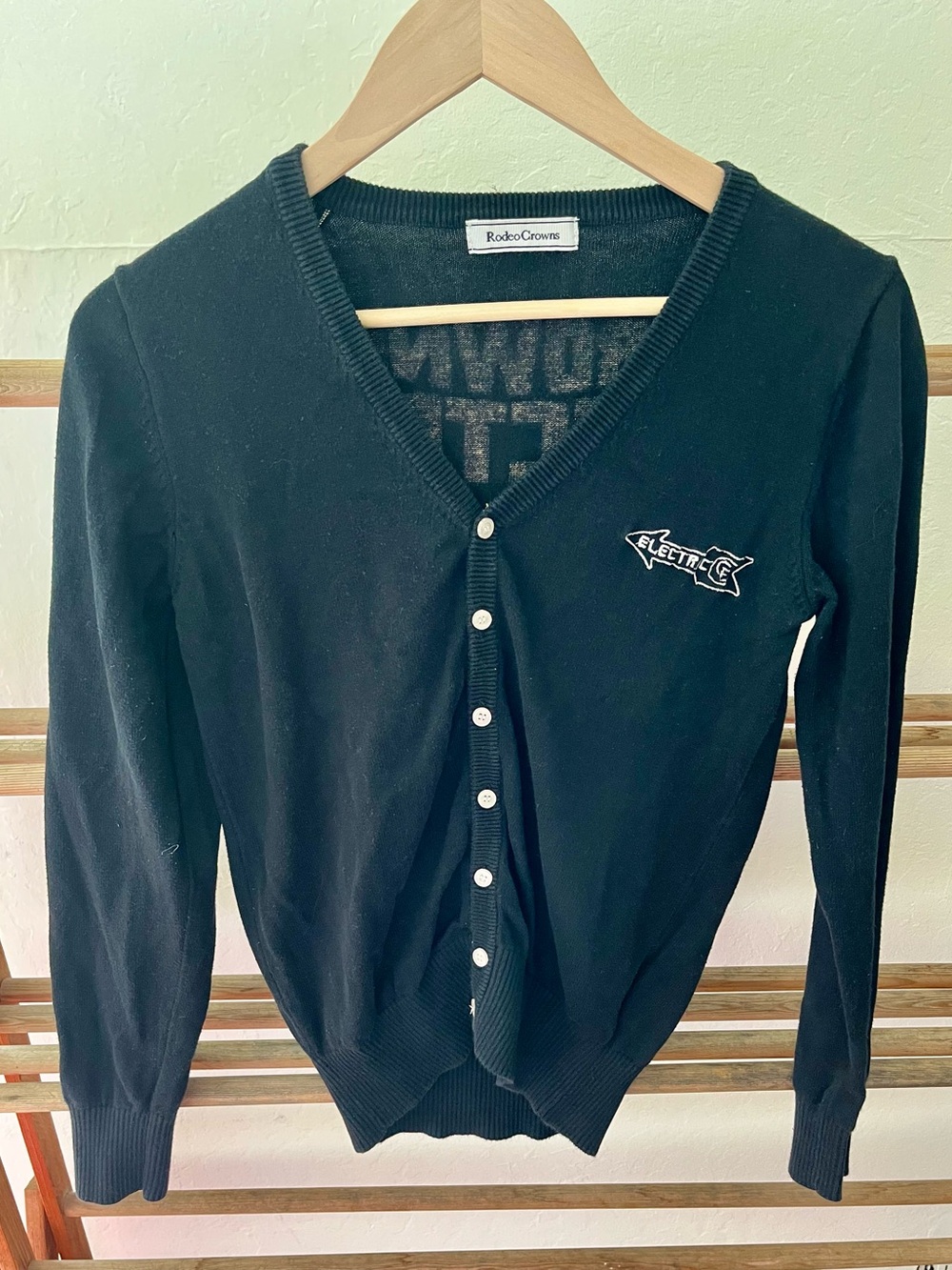 CROWNS ELECTRIC Spark Plug Graphic cardigan - Black - Picture 1 of 5